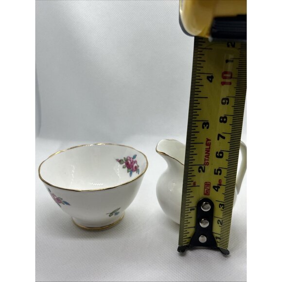 New Chelsea Staffs Fine Bone China Miniature Pitcher And Bowl Cream & Sugar - Picture 7 of 8